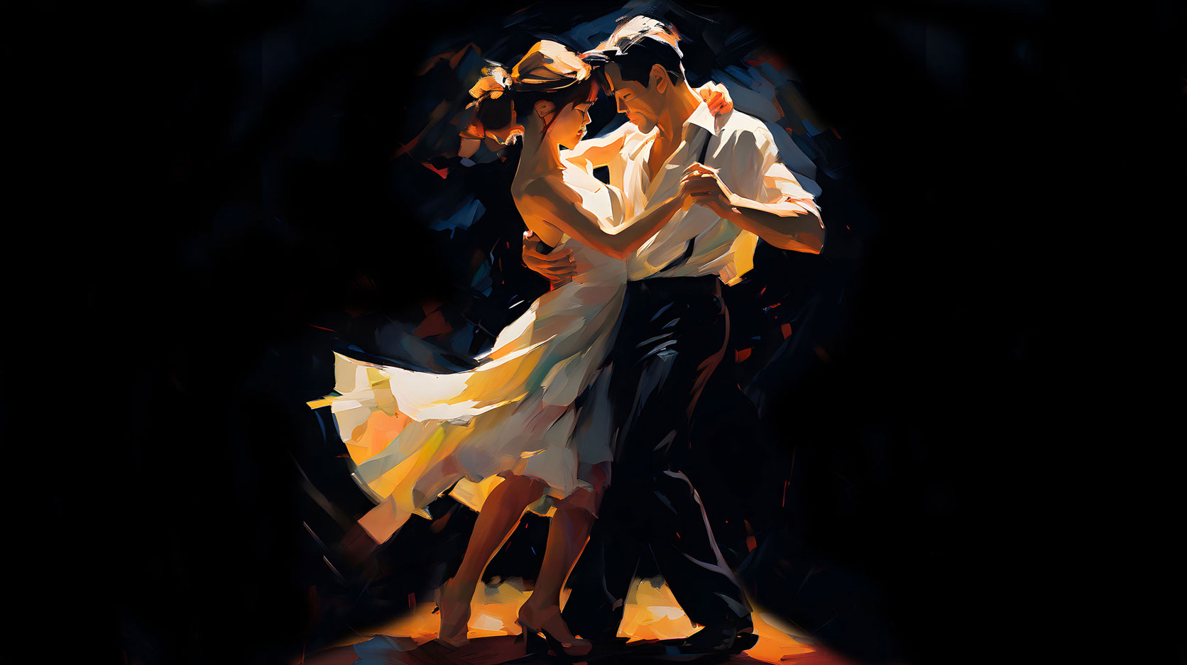 Ilustración de una pareja bailando